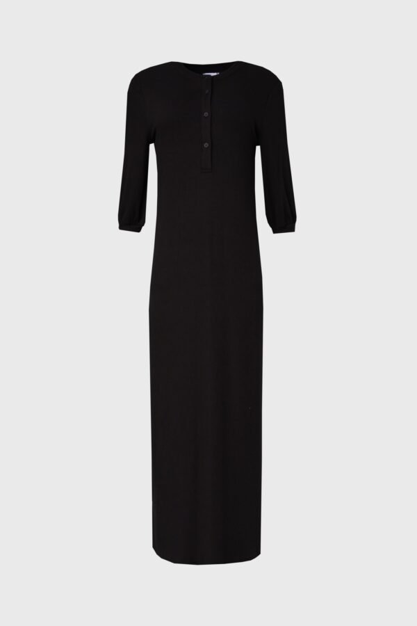 Black 3/4 Sleeve Maxi Dress - Image 5