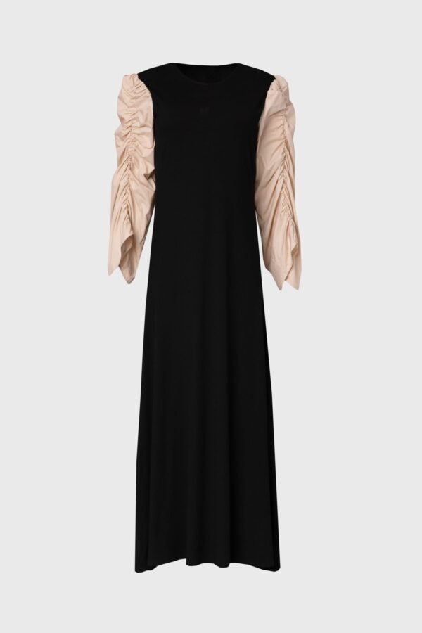 Black and Bone Colorblock Maxi Dress - Image 5